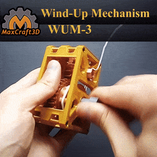 Presentation image of the printable 3D model: Hight quality Wind-up mechanism for 3D printing WUM-3! (With build guide and gift modules!)