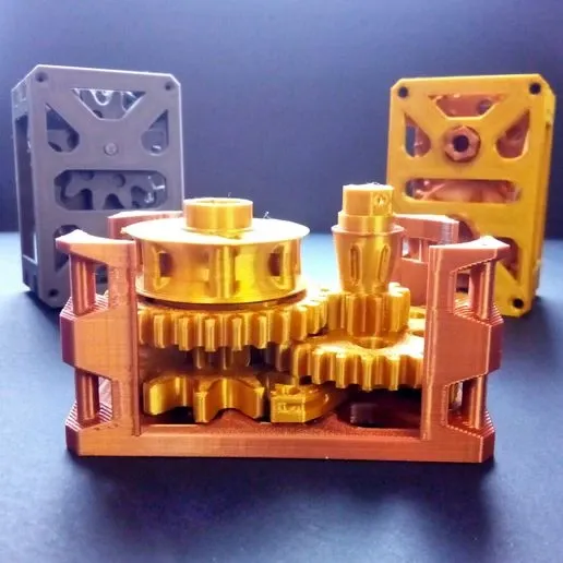 Presentation image of the printable 3D model: Hight quality Wind-up mechanism for 3D printing WUM-3! (With build guide and gift modules!)