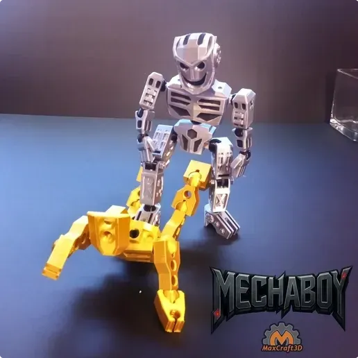  Presentation image of the printable 3D model: Mechaboy Articulated figure and articulated robot with TPU joint! I'm the best!