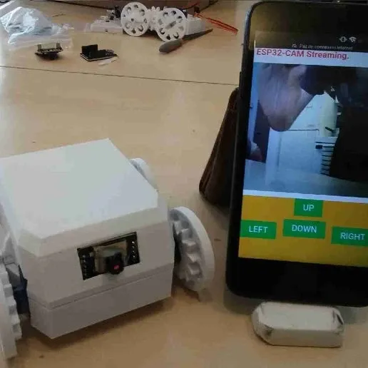 Image de présentation du modèle 3D imprimmable: Micro Robot SG90 ESP32-Cam ( Update Easy Build )