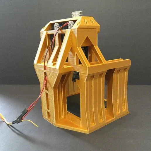 Presentation image of the printable 3D model: 20kg Mini Press! Hydraulic press with no complex electronics ( SG90 )