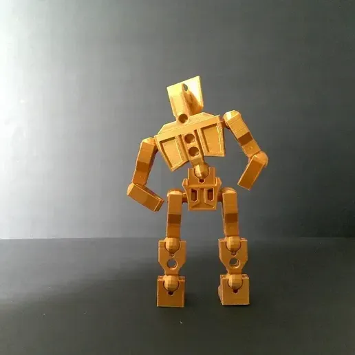 Presentation image of the printable 3D model: ProtoMan: An articulated, modular robot with Proto-Block! 💥