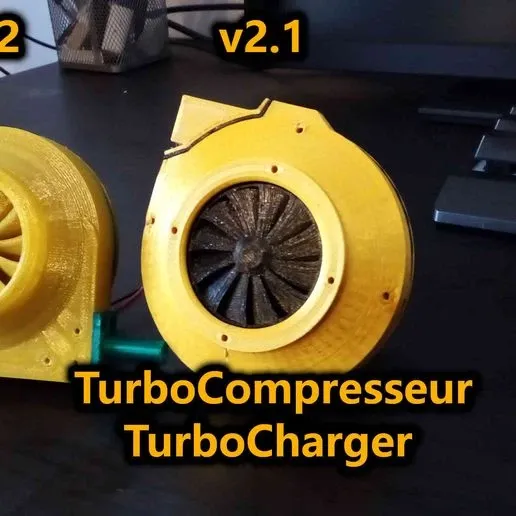 Presentation image of the printable 3D model: Powerful, low-cost 3D-printed turbocharger.
