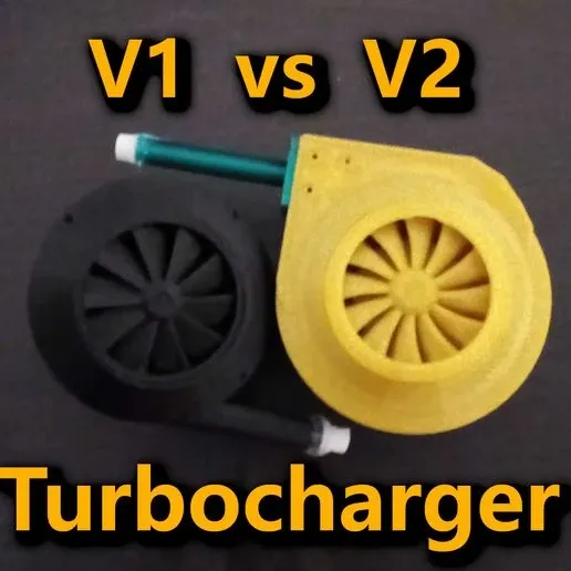 Presentation image of the printable 3D model: Powerful, low-cost 3D-printed turbocharger.