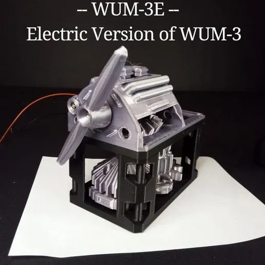 Image de présentation du modèle 3D imprimmable: WUM-3E version électrique de WUM-3 avec (Tuto, Module exclusif et mise à jour gratuite!)